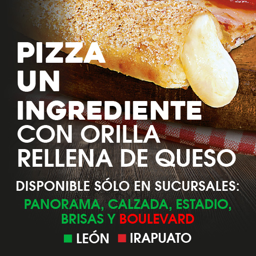 Pizza 1 Ingrediente Orilla de Queso 1Ingrediente OQ